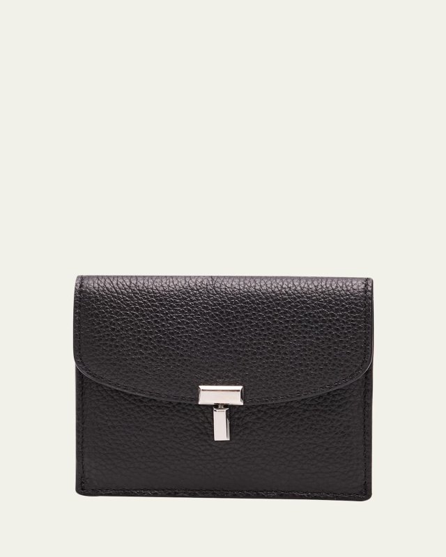 T-Lock Grained Leather Cardholder